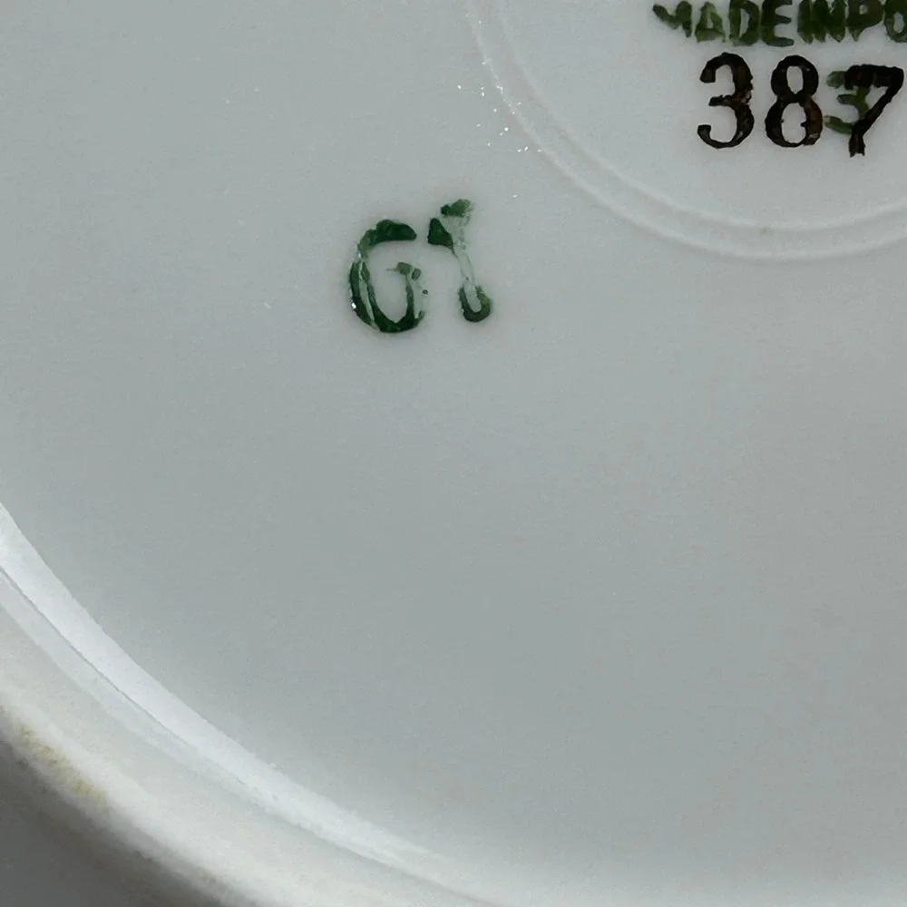 Favolina Karolina Jarolina‎ Poland 3879 Soup Bowl Silver Scalloped Floral 12